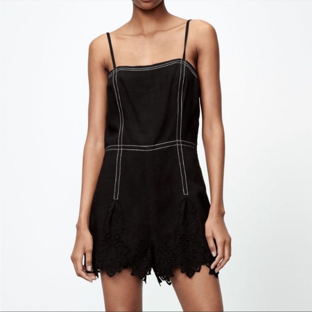 Zara romper with top stitching